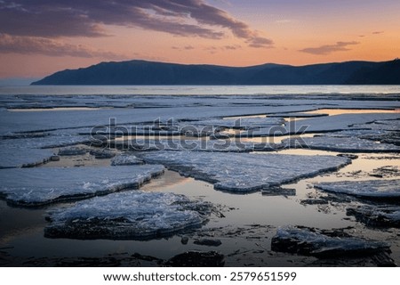 Similar – Image, Stock Photo Even more ice floes on the Hohenzollern Canal