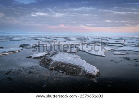 Similar – Image, Stock Photo Even more ice floes on the Hohenzollern Canal