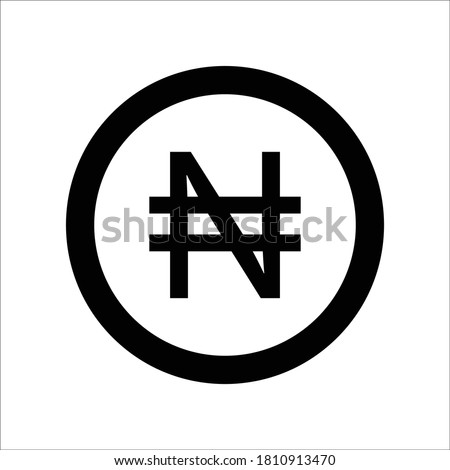Naira sign of Nigeria icon. Element of money symbol icon. Premium quality graphic design icon. Baby Signs, outline symbols collection icon for websites, web design, mobile app