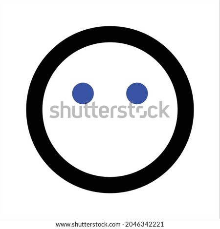 Meh blank emoticon Vector icon
