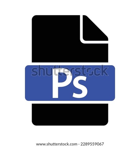 File Ps Format Icon, Vector Graphics