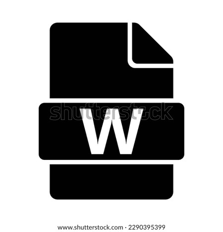 Word File Format Icon, Vector Graphics