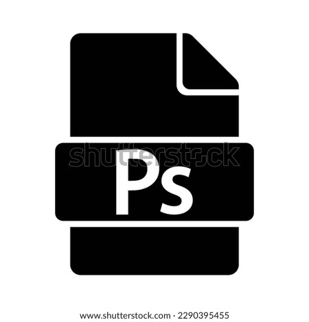 File Ps Format Icon, Vector Graphics