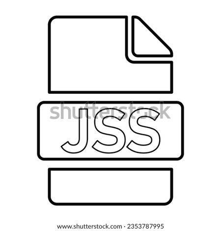 JSS File Format Icon in Outline Style