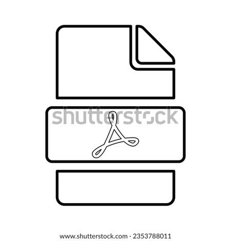 Acrobat File Icon in Outline Style