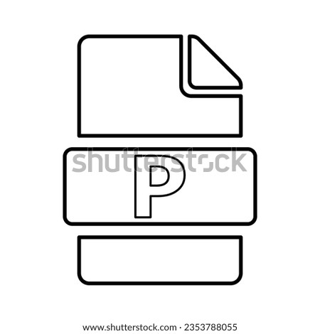 File Publisher Format Icon in Outline Style