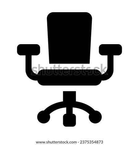 Office Chair Icon, Vector Graphics