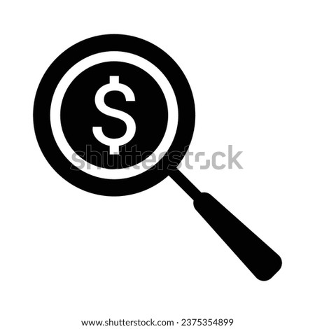 Search Dollar Icon, Vector Graphics