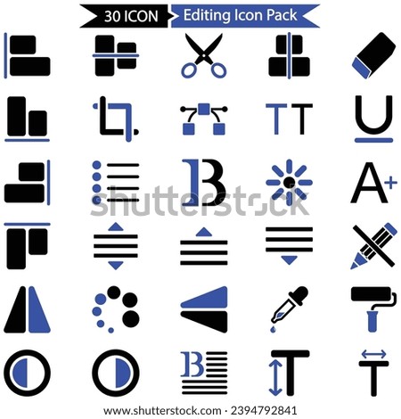 Editing Icon Pack, Vector graphics 