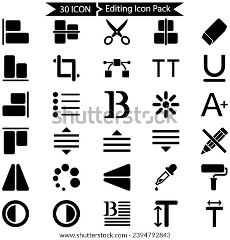 Editing Icon Pack, Vector graphics 