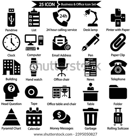 Business And Office Icon Set, Vector graphics