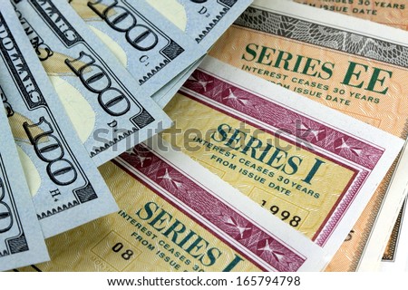United States Savings Bonds with American Currency - Financial Security