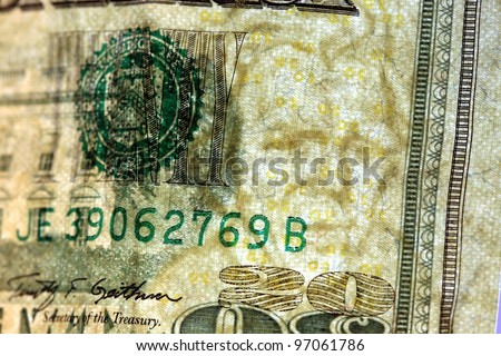 US Currency Twenty Dollar Bill.