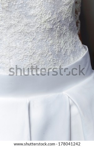Close-up of the back of a Wedding Gown