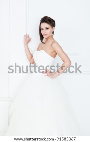 Wedding portrait of beautiful young bride