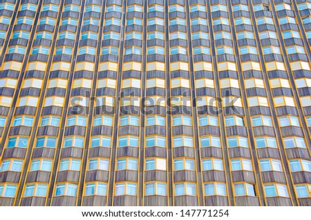 Business Office Building. Facade of Skyscraper. Windows background texture.