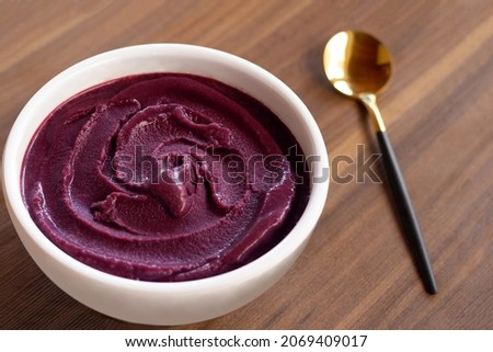 Similar – Image, Stock Photo Acai bowl with berries and seeds