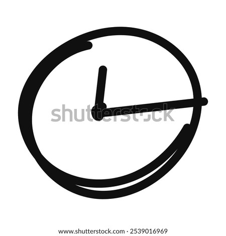 Time - doodle vector icon. Time, clock, watch, alarm clock, hourglass, stopwatch, timer, smart watch, time zone. Childish naive art.