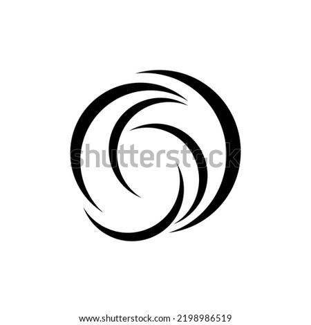 Simple abstract line logo for sport, gaming, company, and more