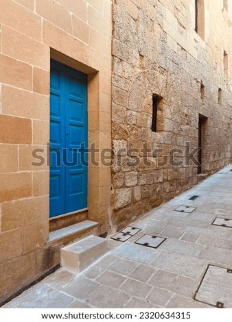 Similar – Image, Stock Photo two facades made of exposed concrete with task in profile