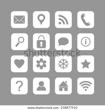 Set of media and communication vector icons