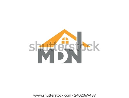 MDN creative modern logo design vector icon template