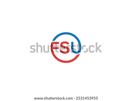 FSU logo design with vector icon template and white background