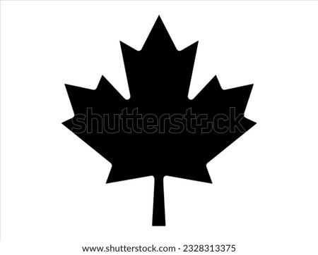 Canadian Maple leaf Silhouette Vector Art