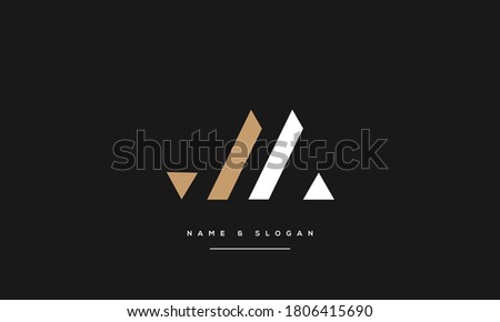 JA,AJ,J ,A  Abstract Letters Logo Monogram