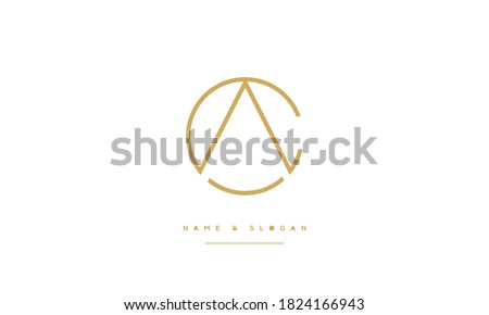 CA,AC ,C ,A  Abstract letters Logo Monogram