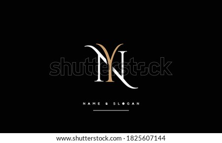 NY ,YN ,N ,Y  abstract Letters Logo Monogram Stok fotoğraf © 