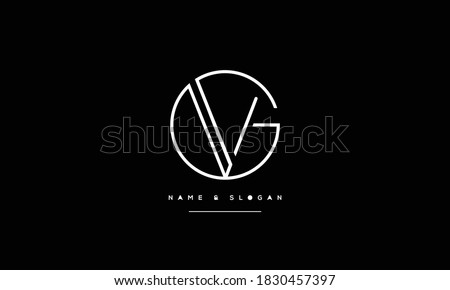 VG,GV ,V G,  abstract Letters Logo Monogram