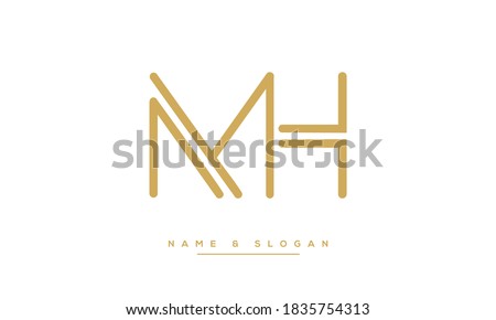 MH,HM ,M ,H  Abstract Letters Logo Monogram Stock fotó © 