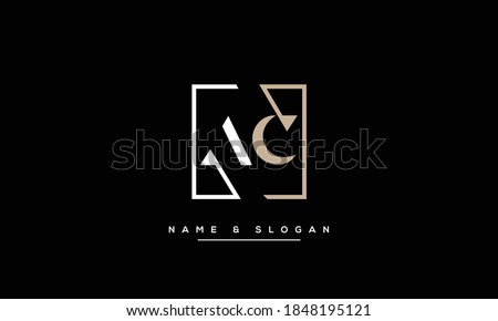 AC,CA ,A ,C  Abstract Letters Logo Monogram 