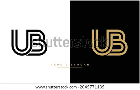 UB ,BU Abstract Letters Logo Monogram