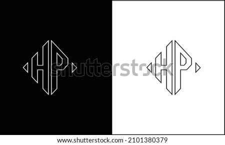 HP,PH Abstract Letters Logo monogram