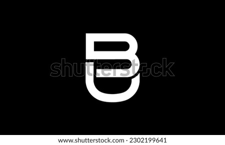BU, UB, Abstract Letters Logo Monogram