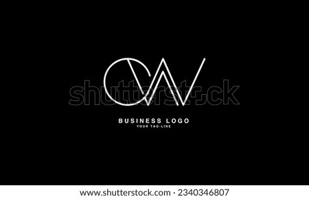 CW, WC, Abstract Letters Logo Monogram