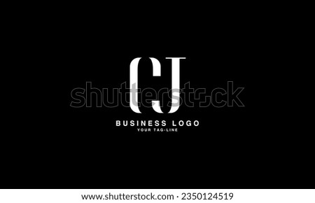 CJ, JC, Abstract Letters Logo Monogram