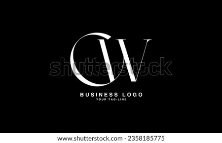 C, W, CW, WC, Abstract Letters Logo Monogram