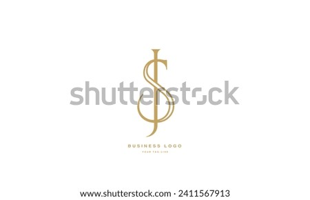 SJ, JS, S, J, Abstract Letters Logo Monogram