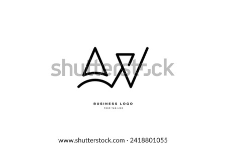 AW, WA, A, W, Abstract Logo design