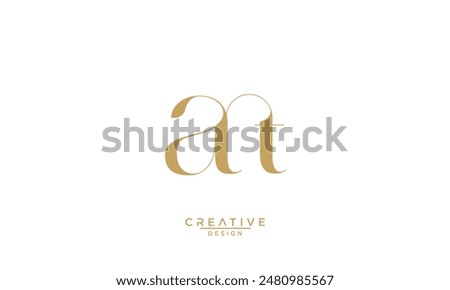 AT, TA, Abstract Letters Logo Monogram