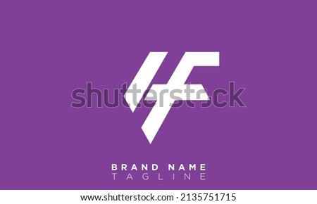 Alphabet letters Initials Monogram logo HF, FH, H and F