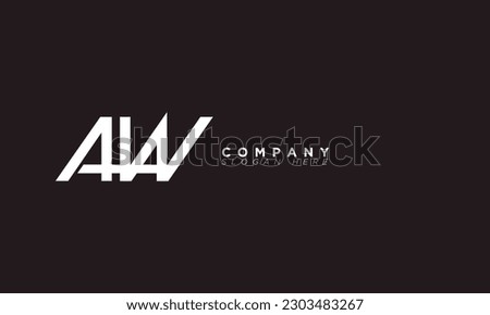 AW Alphabet letters Initials Monogram logo WA, A and W