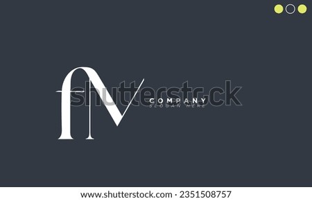 FM Alphabet letters Initials Monogram logo MF, F and M