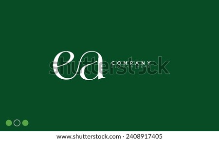 EA Alphabet letters Initials Monogram logo AE, E and A