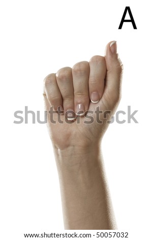 Finger Spelling The Alphabet In American Sign Language (Asl). The ...