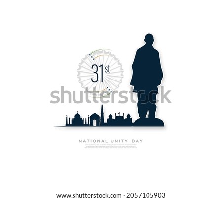 Vector Illustration of National Unity Day or Rashtriya Ekta Diwas on October 31.