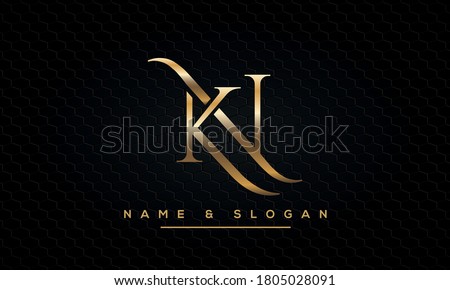 KN, NK, K, N Letter Logo Alphabet Template